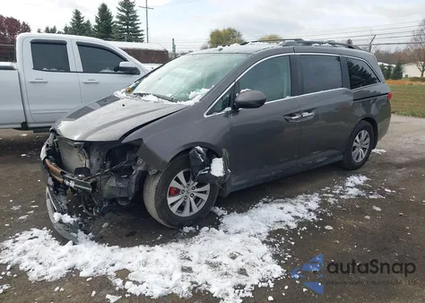 2014 Honda Odyssey Ex z USA, uszkodzony, nr VIN 5FNRL5H45EB133493